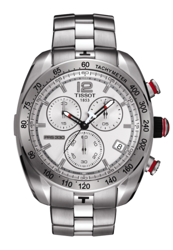 Tissot PRS 330 Quartz Chronograph 44 Stainless Steel / Silver / Bracelet